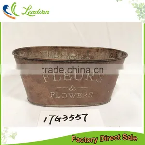 2017 New Unique Design Black Living Room Decoration Hammered Metal Boat Shaped Flower Vase thumbnail-5