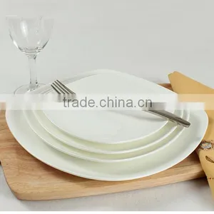 Haonai Hot Sale Product High Quality Square Shape Ceramic Plates Dishes thumbnail-2