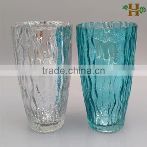Hand Blown Beautiful Silver Glass Vases for Flower Arrangement thumbnail-1
