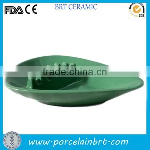 Ceramic Green Leaf Custom Made Ashtray thumbnail-1