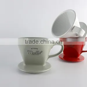Factory Wholesale Christmas Promotional Porcelain Filter Tool, Ceramic Cone Coffee Dripper thumbnail-2