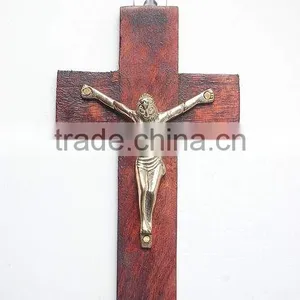 Handmade Wooden Cross, Antique Wooden Cross, Catholic Wooden Cross thumbnail-1