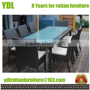 Youdeli Outdoor Furniture 8 Seater Rattan Dining Set thumbnail-1