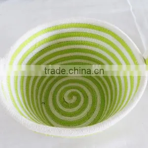 Cheap Sewing Colorful Coil Rope Children Basket thumbnail-6
