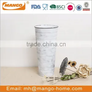 French Design Galvanised Metal Tall Vase thumbnail-3