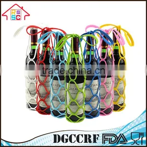 NBRSC Portable Silicone Flexible Win Beer Bottle Can Holder Mesh Bag Desk Mat Placemat thumbnail-1