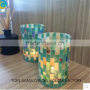 Mosaic Table Lamp With Soy Scented Candles thumbnail-2