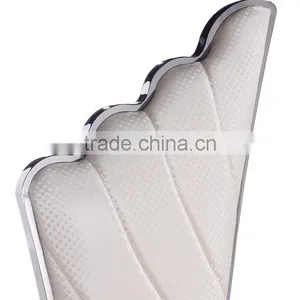B8069 Angel Wing White Leather Recliner Dining Chair thumbnail-4