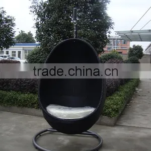 Patio Rattan Hanging Egg Chair & Stand thumbnail-3