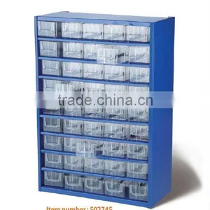 45 Plastic Bin Organizer With Full Length Drawe,storage Cabinet With 45 Visible Bins (502745) thumbnail-1