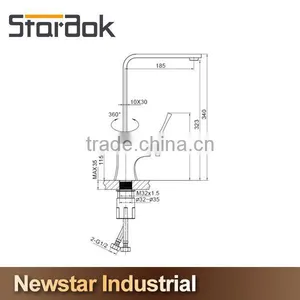 Star.aok the Faucet Kitchen Sink Faucet Water Tap Single Handle Upc Kitchen Faucet thumbnail-6