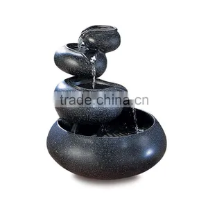 4-Tier Tabletop Water Fountain Decorative Sculpture thumbnail-2