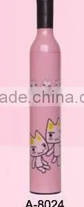 Pink Color Cartoon Design Wine Bottle Umbrella thumbnail-1