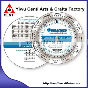 Customized 4 Color Printing Perpetual Calendar & Scheduling Wheel Calculator thumbnail-1