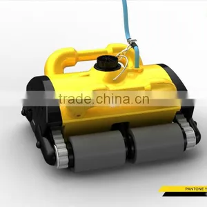 Yellow Intelligent Automatic Swimming Pool Cleaner With Remote Controller thumbnail-1