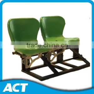 Riser Mount PE Plastic Stadium Chairs With Aluminum Leg Support thumbnail-3