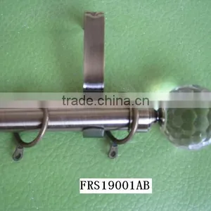 Antique Brass Metal Curtain Rod With Crystal Finals With Best Quality thumbnail-1
