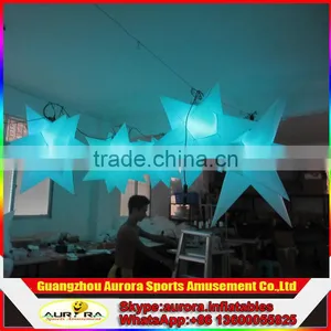 Light Color Luminous Inflatable Lights Inflatable Lighting LED Hanging Star Decoration for Party thumbnail-1