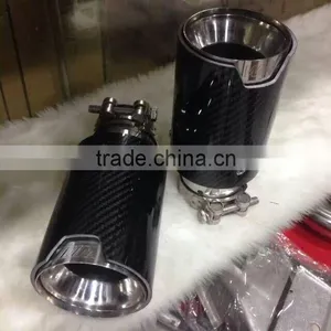 New Style Car Universal Carbon Fiber Exhaust Muffler Tip thumbnail-2