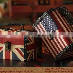 Colorful Painting Wooden Box Timber Strong Wooden Chest thumbnail-2