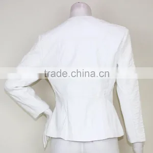 Hot Selling New Cool Design Women Zipper Slim Leather Jacket Wholesale thumbnail-5