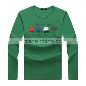 Mens Cheap Brand Fashion Long Sleeve Plain Cotton t Shirt thumbnail-1