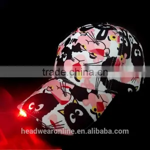 Cusotm Cheap 6 Panel LED Baseball Caps With Without Logo thumbnail-3