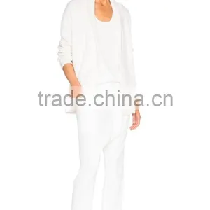 Women 100% Cashmere no Button Fancy Cardigan Sweater thumbnail-5