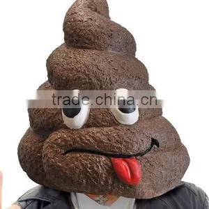 DOO DOO HEAD MASK, Funny Fake Poop With Face Halloween Mask thumbnail-1