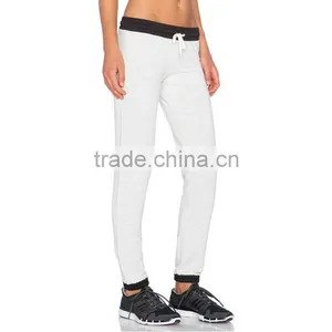 Plain White Bodybuilding Slim Fit Joggers Formal Trousers for Women thumbnail-2