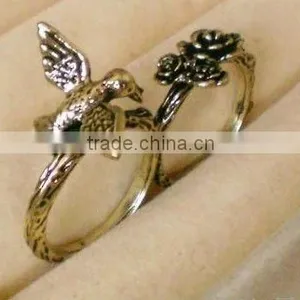 Fashion Double Fingers Rings, Fashion Antique Rings, Personalized Rings thumbnail-1