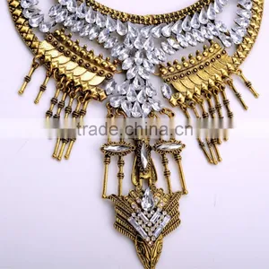 Latest Vintage Tribal Alloy Resin Fashion Beaded Jewelry Necklace thumbnail-3