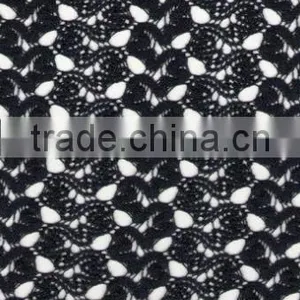 R&H Best Quality Heavy African Lace Fabric Elastic Tulle Fabric 100% Cotton Nigeria Cord Lace thumbnail-6