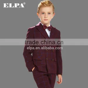 ELPA NXB0055 Fancy Burgundy Three Pieces Boy Suits for Show thumbnail-1