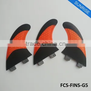 Surf Board Fins FCS Oranged Carbon Fin Surfing Quilhas G5/G7 Size thumbnail-1