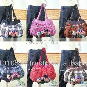 Thai Shoulder Bag Patchwork OWL Design thumbnail-1