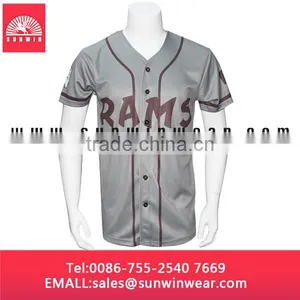 Button Shirts Baseball Jersey/Baseball Shirt Wholesale thumbnail-5