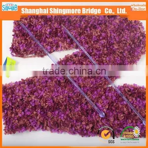 Chiina Fancy Yarn Supplier Cheap Sales High Standard 100% Polyester Boucle Yarn With Balls for Knitting thumbnail-5