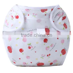 Fruit Pattern Printed 100% Cotton Reusable Sleepy Baby Cloth Diaper thumbnail-1