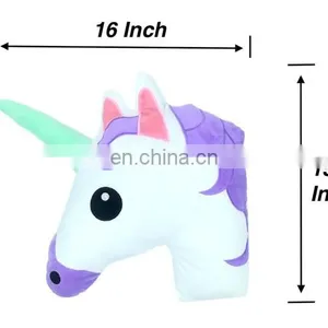 Home Derco Kids Purple Unicorn Pillow Plush Toy Fashion LOW MOQ Stuffed Soft Plush Unicorn Cushion thumbnail-5