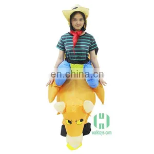HI Fat Inflatable Cowboy Cosume, Fancy Inflatable Cowboy Ride on Costume thumbnail-1