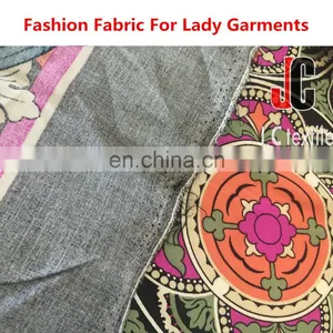 JC1927 New Design 100% Rayon Hand Silk Soft Fabric Poplin Rayon Printed Fabric thumbnail-4