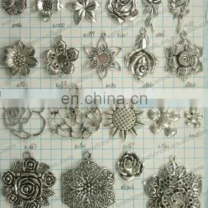 Wholesale DIY Jewelry Scarf Flower Pendant Sets Costume Scarves Jewelry Charms thumbnail-1