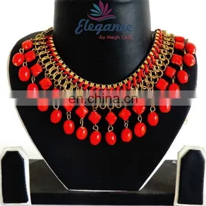 Wholesale Indian Handmade Beaded Jewelry-Indian Party Wear Jewelry-beach Wear Imitation Jewelry-woman Costume Jewelry thumbnail-1