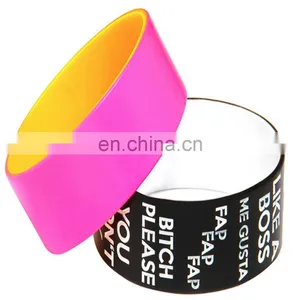 CMYK One Inch Silicone Bangles/bracelets thumbnail-4