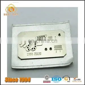 Wholesale Custom Cheap Hardware Jeans Accessories Metal Logo Label Patches thumbnail-4