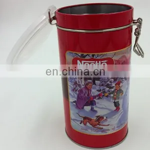 Round Hinged Coffee Tin Can,coffee Tin Packaging Box thumbnail-4
