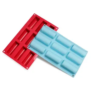 Free Sample Food Grade Heat Resistant Nontoxic Silicone Cake Mould Baking Mousse Pudding Mould Tool 9holes thumbnail-4