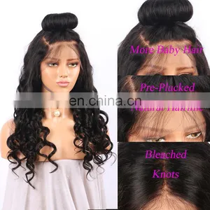 Wholesale Price Virgin Brazilian Hair 360 Lace Frontal Wig Curly Wig for Black Women thumbnail-6