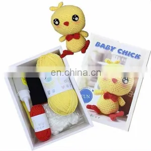 Cute Animal Crochet DIY Set Baby Chick Set Kids Knitting Kit thumbnail-1